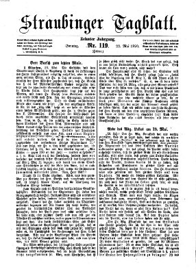 Straubinger Tagblatt Sonntag 22. Mai 1870