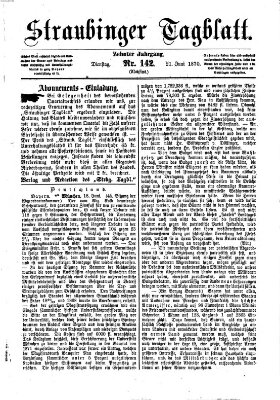 Straubinger Tagblatt Dienstag 21. Juni 1870