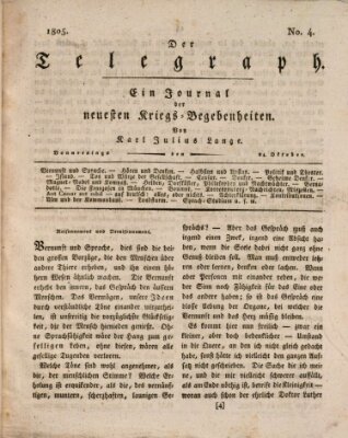 Der Telegraph Donnerstag 24. Oktober 1805