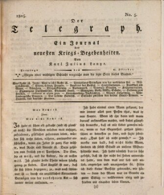 Der Telegraph Freitag 25. Oktober 1805