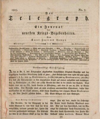 Der Telegraph Montag 28. Oktober 1805