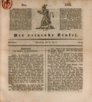 Der reisende Teufel (Der Hofnarr) Sonntag 26. April 1829