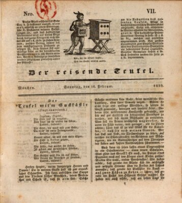 Der reisende Teufel (Der Hofnarr) Sonntag 14. Februar 1830