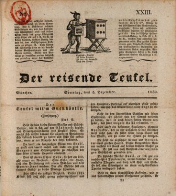 Der reisende Teufel (Der Hofnarr) Sonntag 5. Dezember 1830