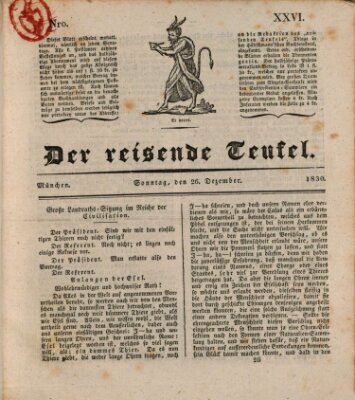 Der reisende Teufel (Der Hofnarr) Sonntag 26. Dezember 1830