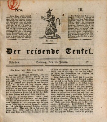 Der reisende Teufel (Der Hofnarr) Sonntag 16. Januar 1831