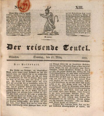 Der reisende Teufel (Der Hofnarr) Sonntag 27. März 1831