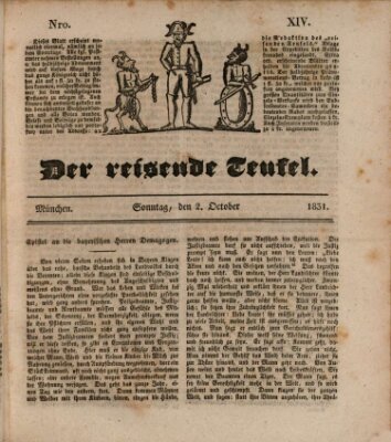 Der reisende Teufel (Der Hofnarr) Sonntag 2. Oktober 1831