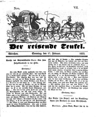 Der reisende Teufel (Der Hofnarr) Sonntag 17. Februar 1833