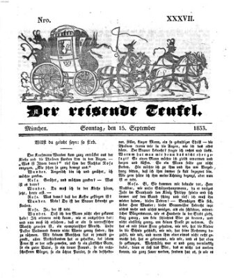 Der reisende Teufel (Der Hofnarr) Sonntag 15. September 1833