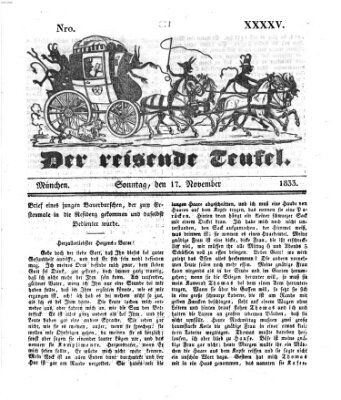 Der reisende Teufel (Der Hofnarr) Sonntag 17. November 1833