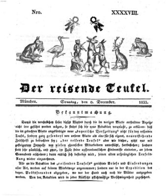 Der reisende Teufel (Der Hofnarr) Sonntag 8. Dezember 1833