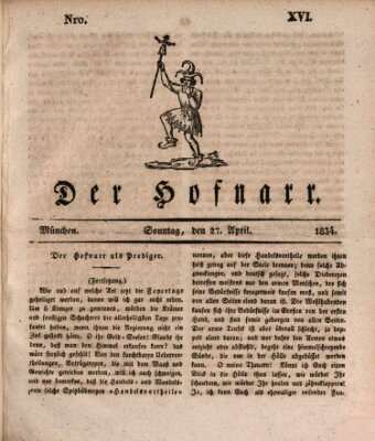 Der Hofnarr Sonntag 27. April 1834