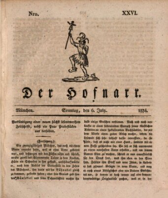 Der Hofnarr Sonntag 6. Juli 1834