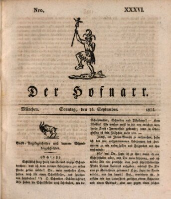 Der Hofnarr Sonntag 14. September 1834