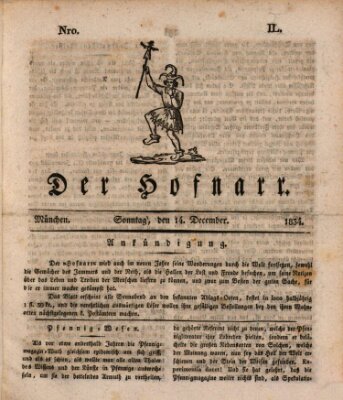 Der Hofnarr Sonntag 14. Dezember 1834