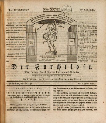 Der furchtlose Bayer (Der reisende Teufel) Sonntag 4. Juli 1830