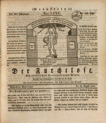 Der furchtlose Bayer (Der reisende Teufel) Sonntag 29. August 1830