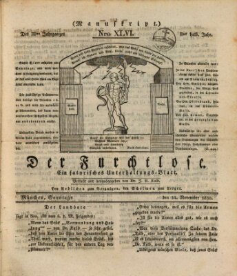 Der furchtlose Bayer (Der reisende Teufel) Sonntag 14. November 1830