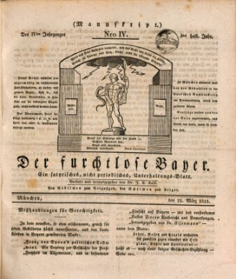 Der furchtlose Bayer (Der reisende Teufel) Montag 21. März 1831