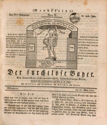 Der furchtlose Bayer (Der reisende Teufel) Sonntag 27. März 1831