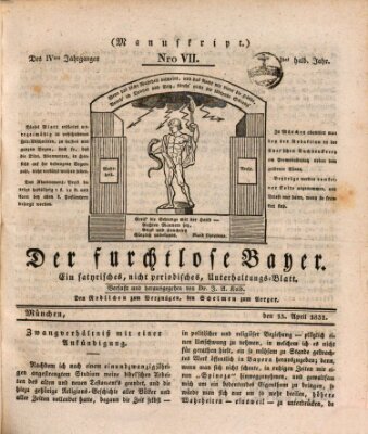 Der furchtlose Bayer (Der reisende Teufel) Mittwoch 13. April 1831