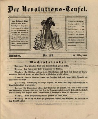 Der Revolutions-Teufel oder Vorwärtsmarsch! Samstag 24. März 1849