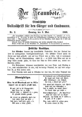 Der Traunbote (Traun-Alz-Salzachbote) Sonntag 3. Mai 1868