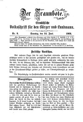 Der Traunbote (Traun-Alz-Salzachbote) Sonntag 14. Juni 1868