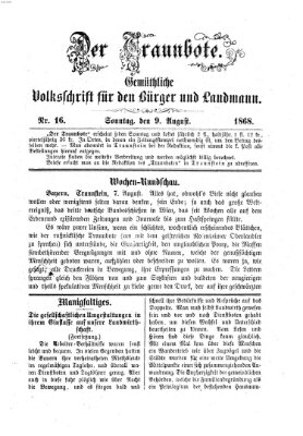 Der Traunbote (Traun-Alz-Salzachbote) Sonntag 9. August 1868