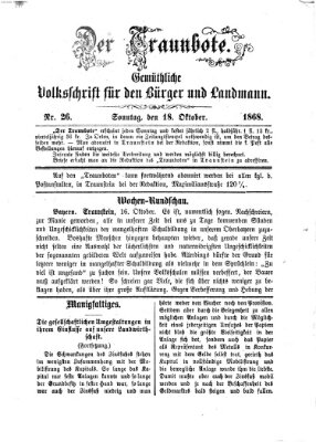 Der Traunbote (Traun-Alz-Salzachbote) Sonntag 18. Oktober 1868