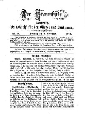 Der Traunbote (Traun-Alz-Salzachbote) Sonntag 8. November 1868