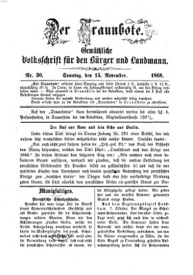 Der Traunbote (Traun-Alz-Salzachbote) Sonntag 15. November 1868