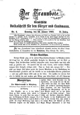 Der Traunbote (Traun-Alz-Salzachbote) Sonntag 24. Januar 1869