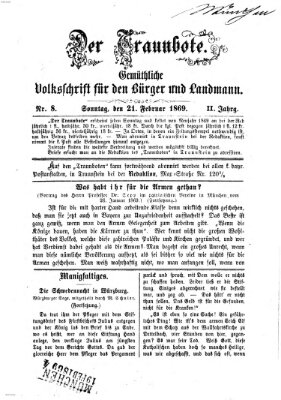 Der Traunbote (Traun-Alz-Salzachbote) Sonntag 21. Februar 1869