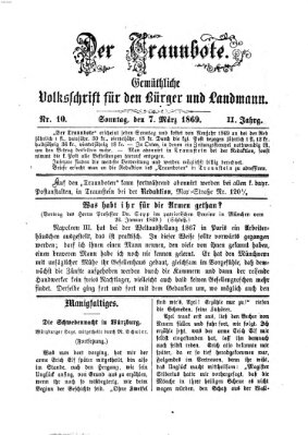 Der Traunbote (Traun-Alz-Salzachbote) Sonntag 7. März 1869