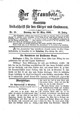 Der Traunbote (Traun-Alz-Salzachbote) Sonntag 14. März 1869