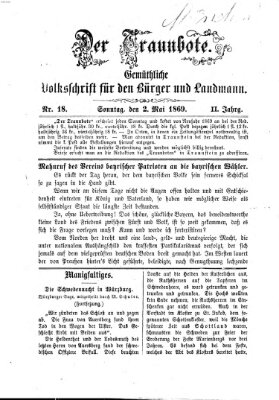 Der Traunbote (Traun-Alz-Salzachbote) Sonntag 2. Mai 1869