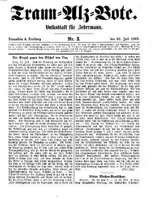 Traun-Alz-Bote (Traun-Alz-Salzachbote) Dienstag 20. Juli 1869