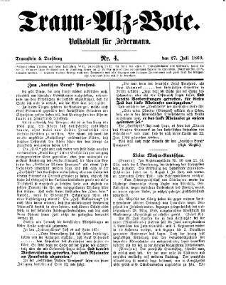 Traun-Alz-Bote (Traun-Alz-Salzachbote) Dienstag 27. Juli 1869