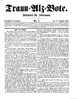 Traun-Alz-Bote (Traun-Alz-Salzachbote) Dienstag 17. August 1869