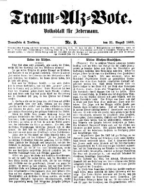 Traun-Alz-Bote (Traun-Alz-Salzachbote) Dienstag 31. August 1869