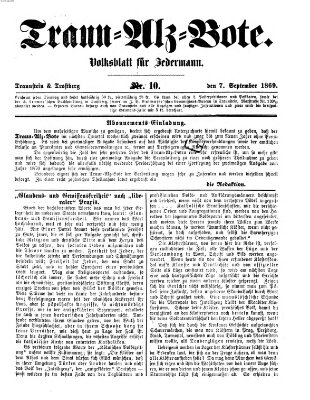 Traun-Alz-Bote (Traun-Alz-Salzachbote) Dienstag 7. September 1869