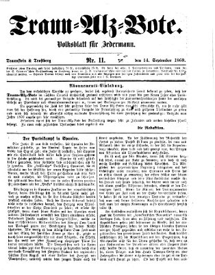 Traun-Alz-Bote (Traun-Alz-Salzachbote) Dienstag 14. September 1869