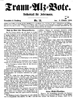 Traun-Alz-Bote (Traun-Alz-Salzachbote) Sonntag 3. Oktober 1869