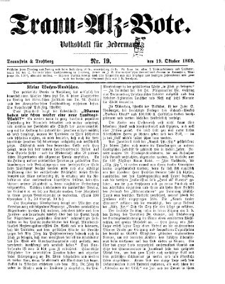 Traun-Alz-Bote (Traun-Alz-Salzachbote) Dienstag 19. Oktober 1869