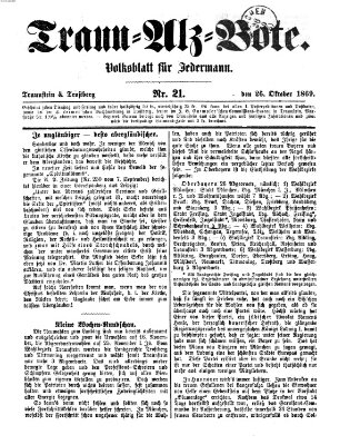 Traun-Alz-Bote (Traun-Alz-Salzachbote) Dienstag 26. Oktober 1869