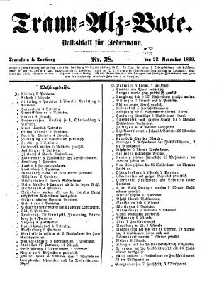 Traun-Alz-Bote (Traun-Alz-Salzachbote) Dienstag 23. November 1869