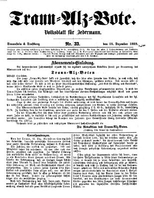 Traun-Alz-Bote (Traun-Alz-Salzachbote) Samstag 18. Dezember 1869