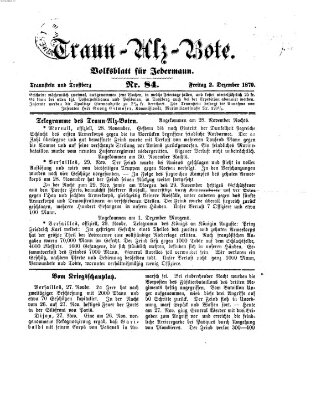 Traun-Alz-Bote (Traun-Alz-Salzachbote) Freitag 2. Dezember 1870